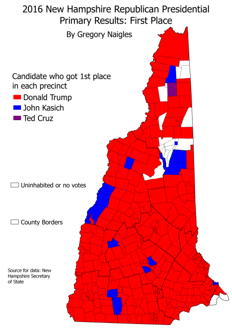 Maps And Analysis Of The 2016 New Hampshire Republican